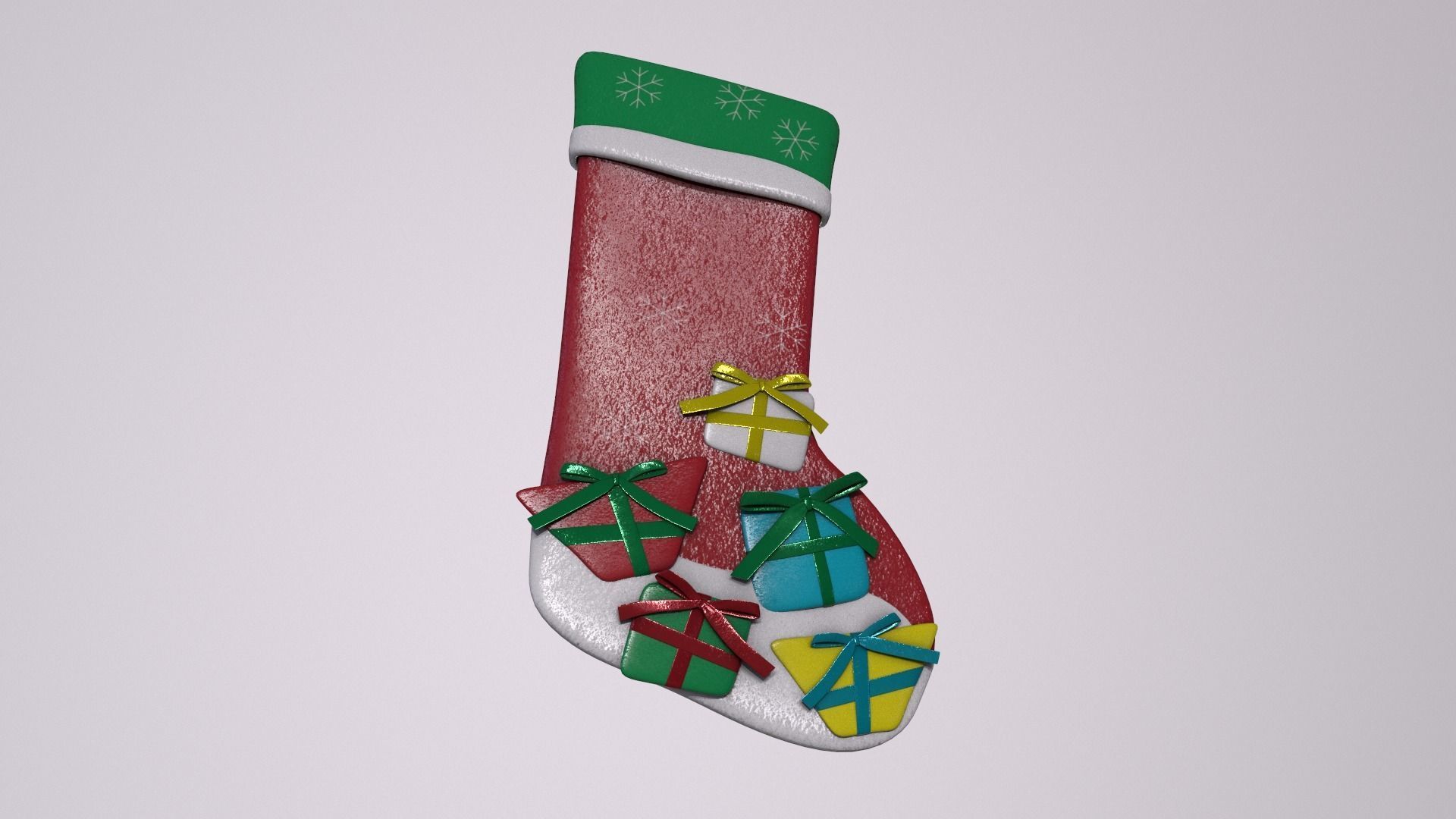 Christmas Decor Hanging Sock C 3D model_4