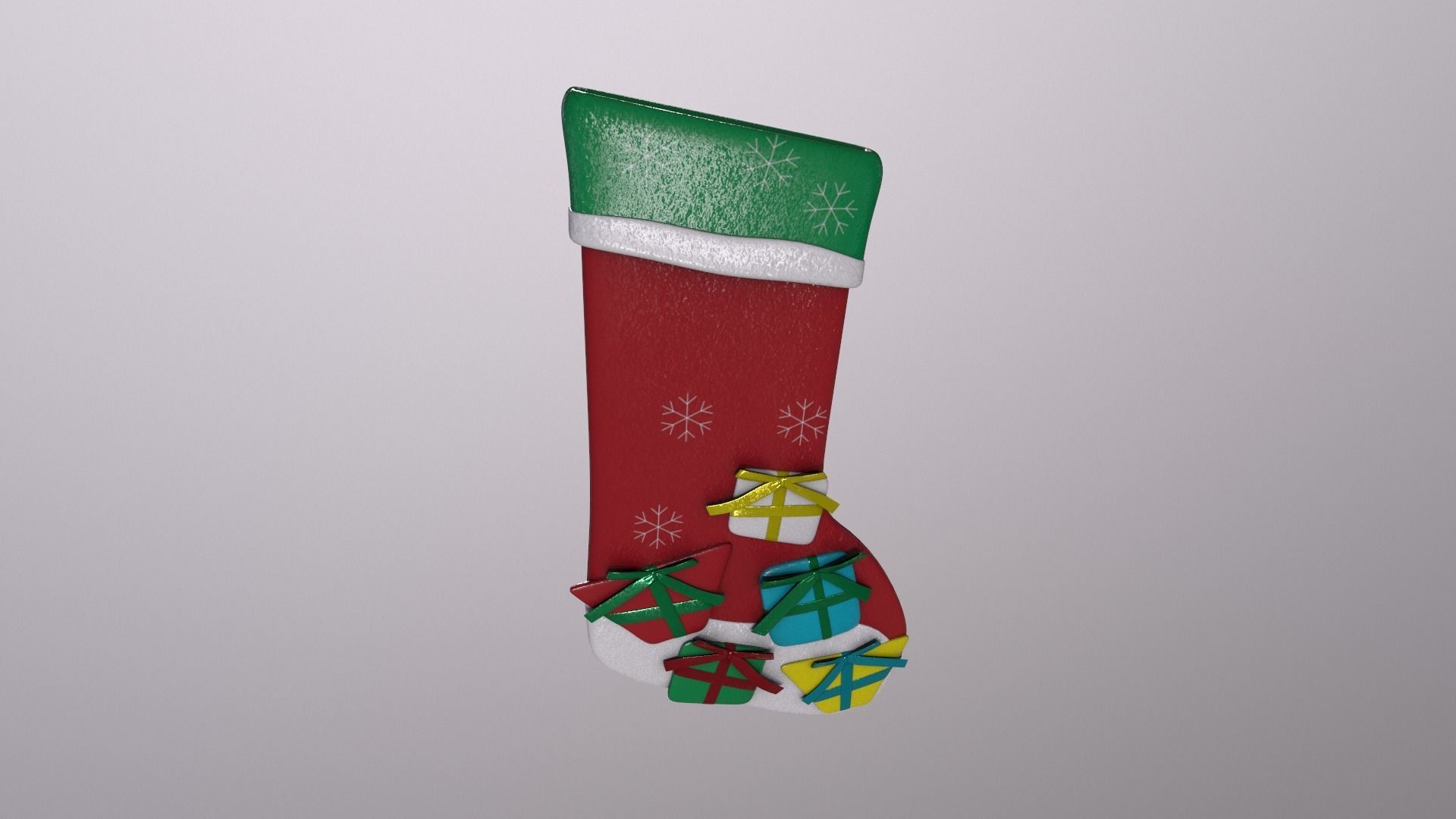 Christmas Decor Hanging Sock C 3D model_3