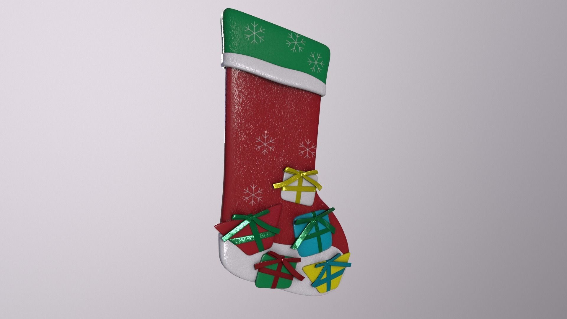 Christmas Decor Hanging Sock C 3D model_1