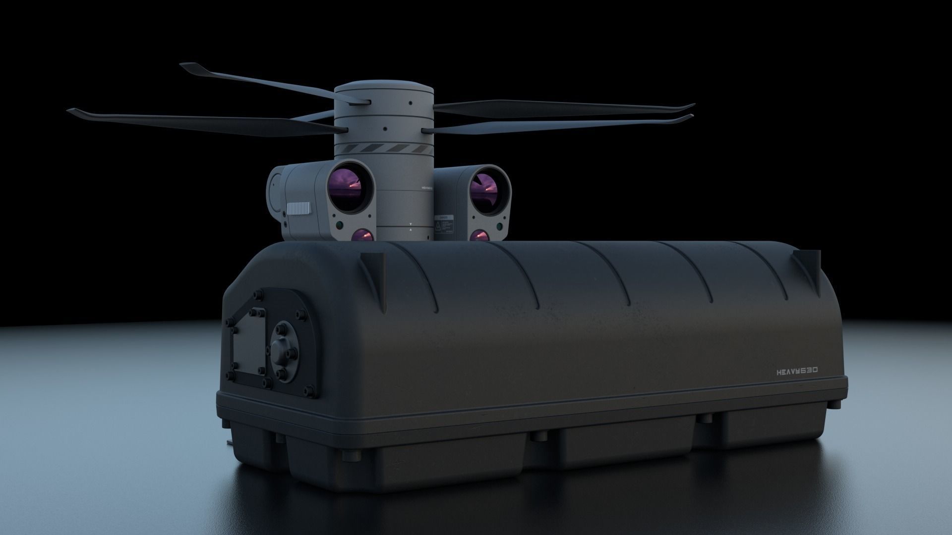Tethered drone concept 3D model_4
