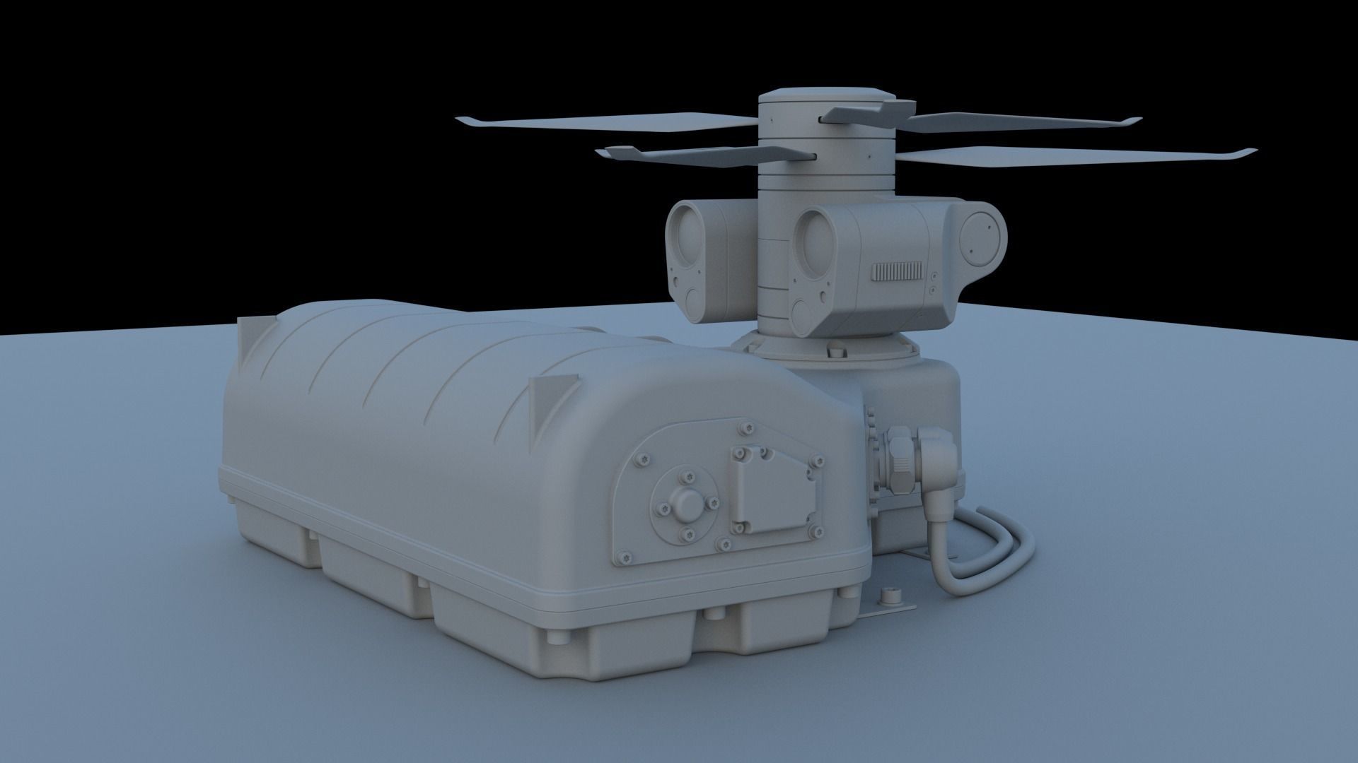 Tethered drone concept 3D model_2