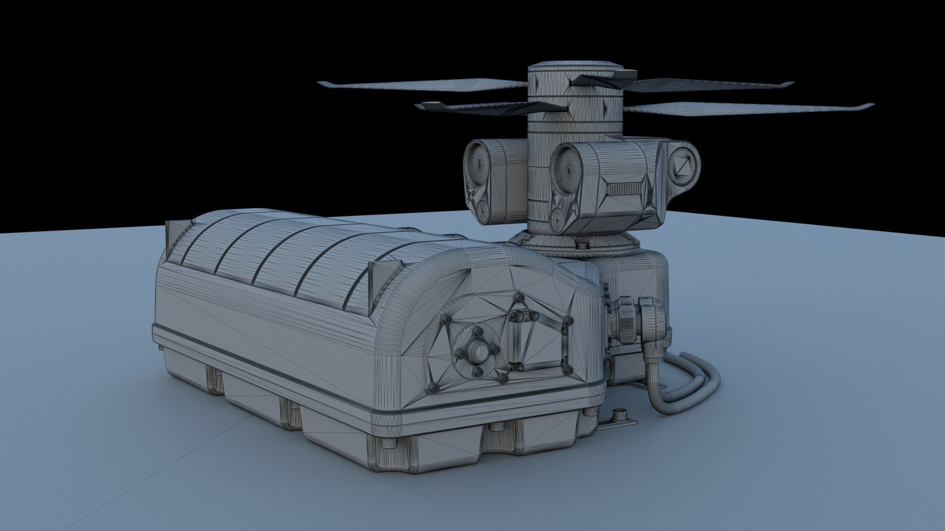 Tethered drone concept 3D model_3