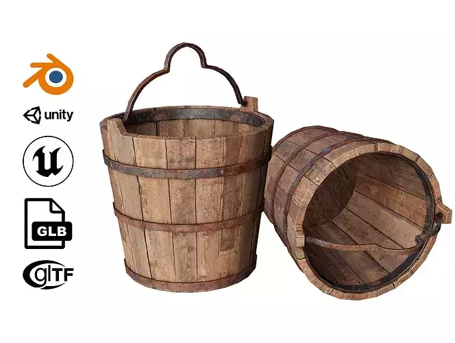 old wooden bucket