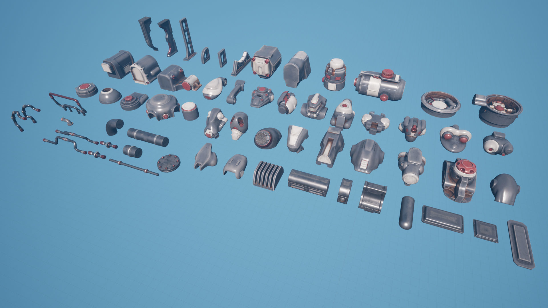 Sci-Fi Kit Low-poly 3D model_6