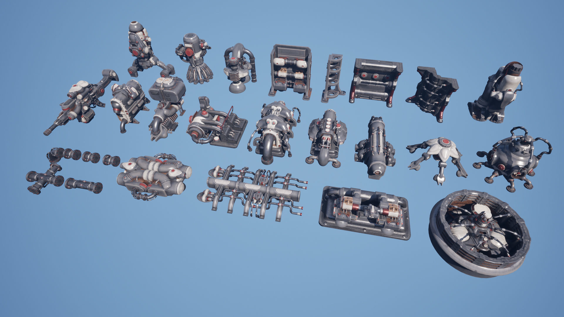 Sci-Fi Kit Low-poly 3D model_7