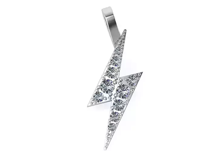 Flash Light Diamond Pendant 1244