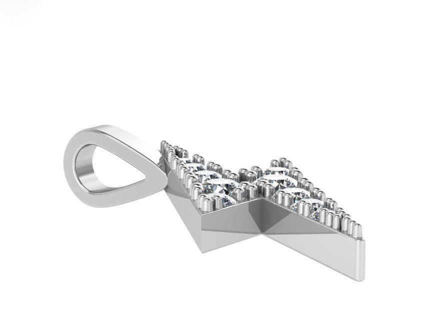 Flash Light Diamond Pendant 1244 3D print model_2