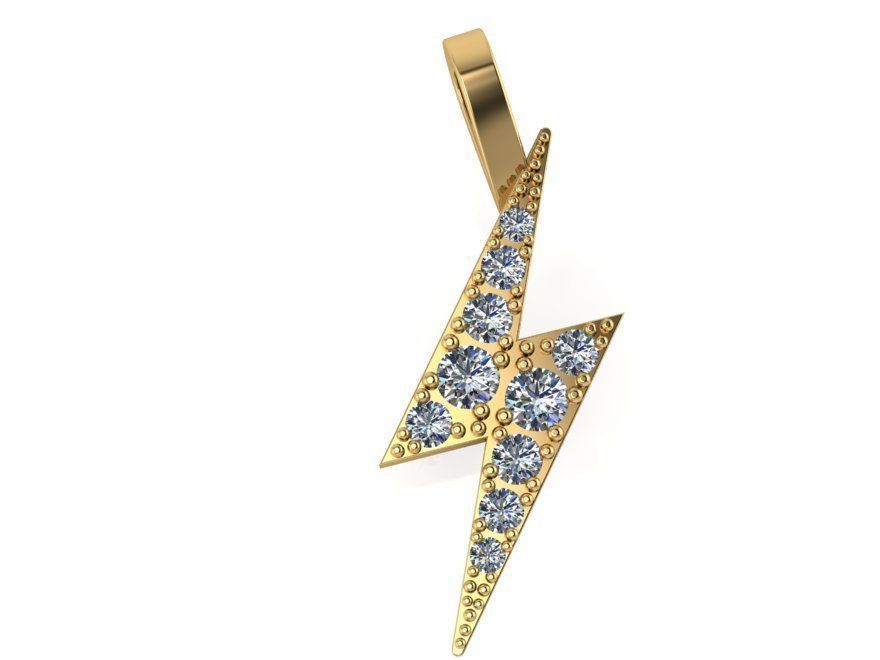 Flash Light Diamond Pendant 1244 3D print model_1