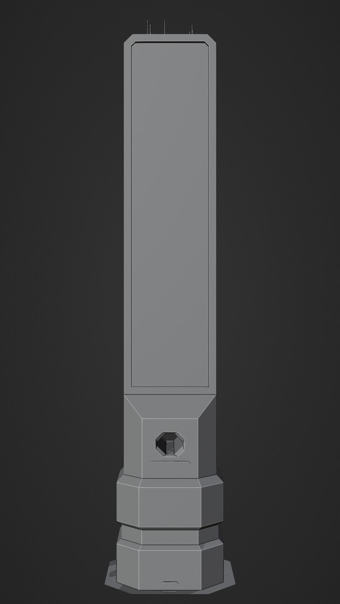 SciFi Cyberpunk Building 09 Low-poly 3D model_10