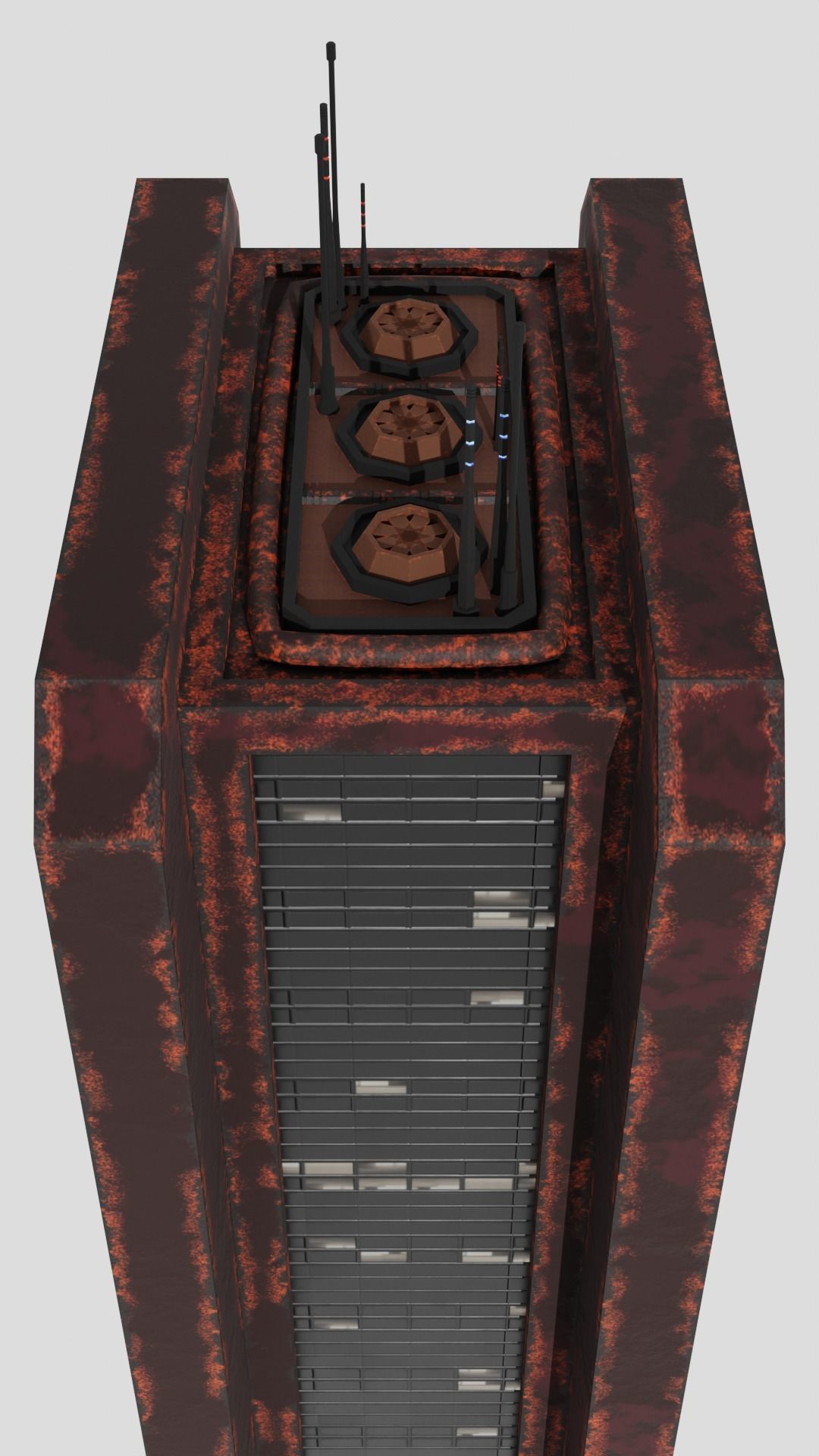 SciFi Cyberpunk Building 09 Low-poly 3D model_9