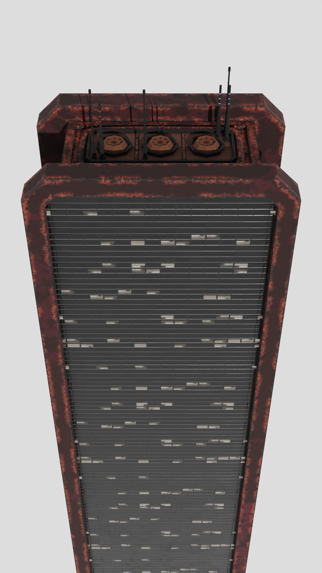 SciFi Cyberpunk Building 09 Low-poly 3D model_8