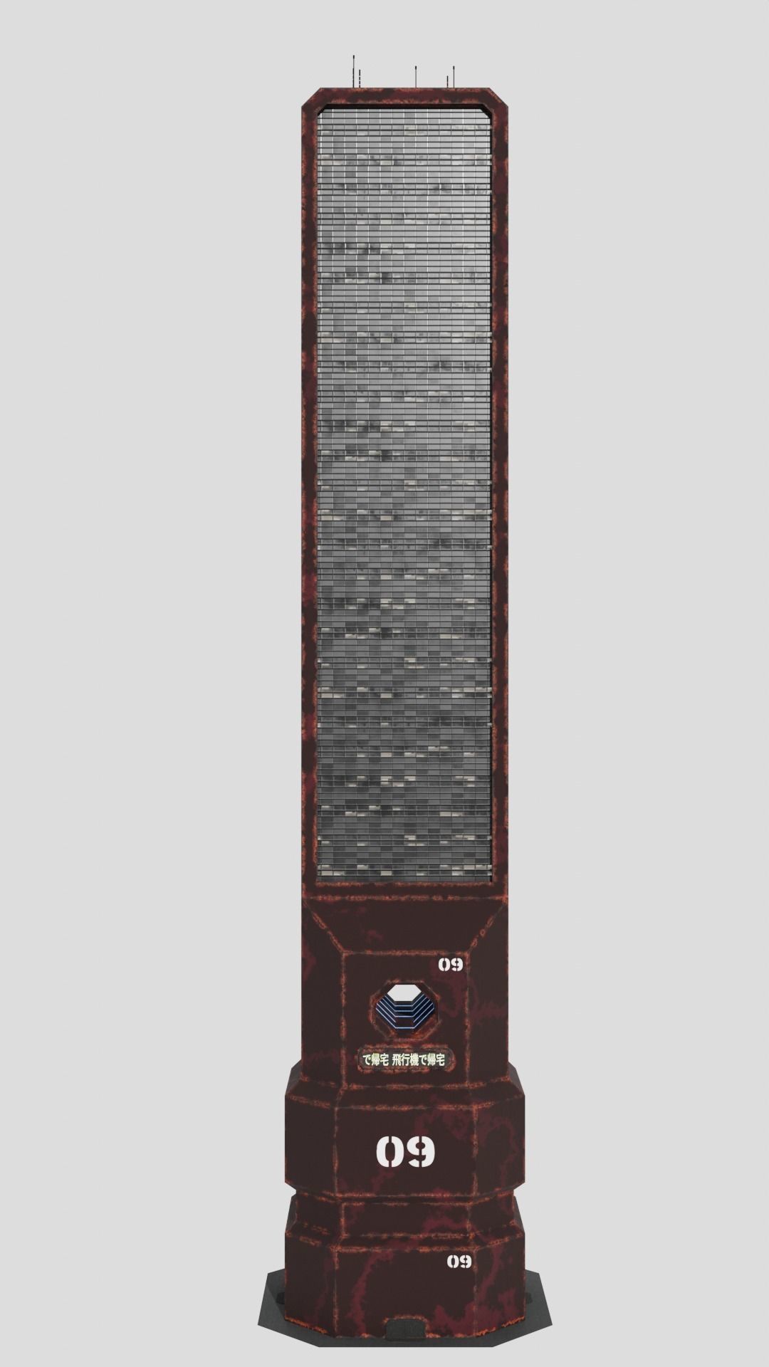 SciFi Cyberpunk Building 09 Low-poly 3D model_2