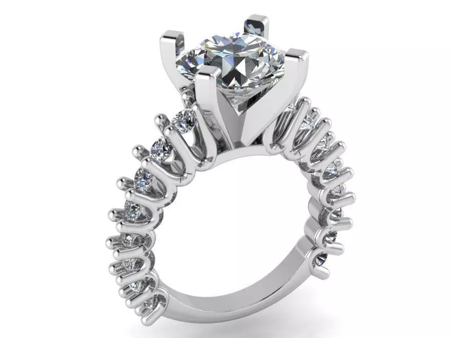 Peg Setting Diamond Ring 1250 3D print model
