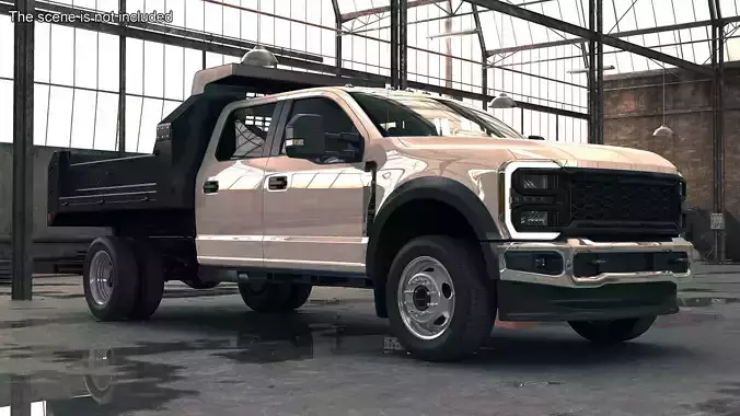 Pickup Truck Black Dump 3D model