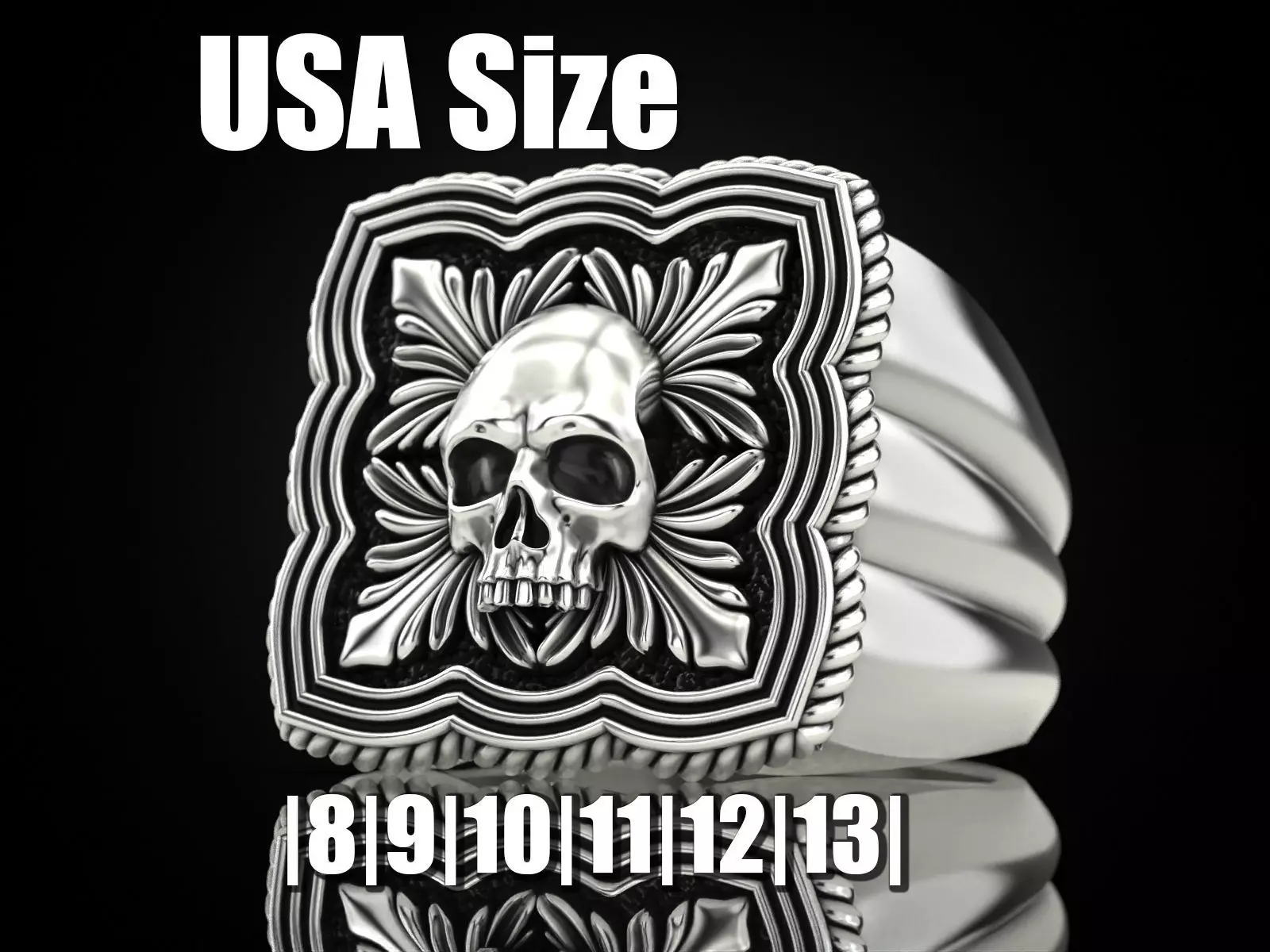 Skull Ring 151223 3D print model