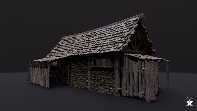 Realistic Medieval Forge Low-poly 3D model 5