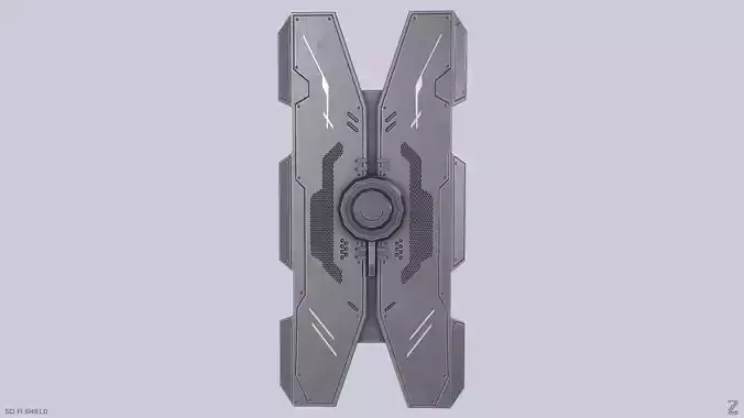 Sci fi shield Low-poly 3D model Sci fi shield Low-poly 3D model