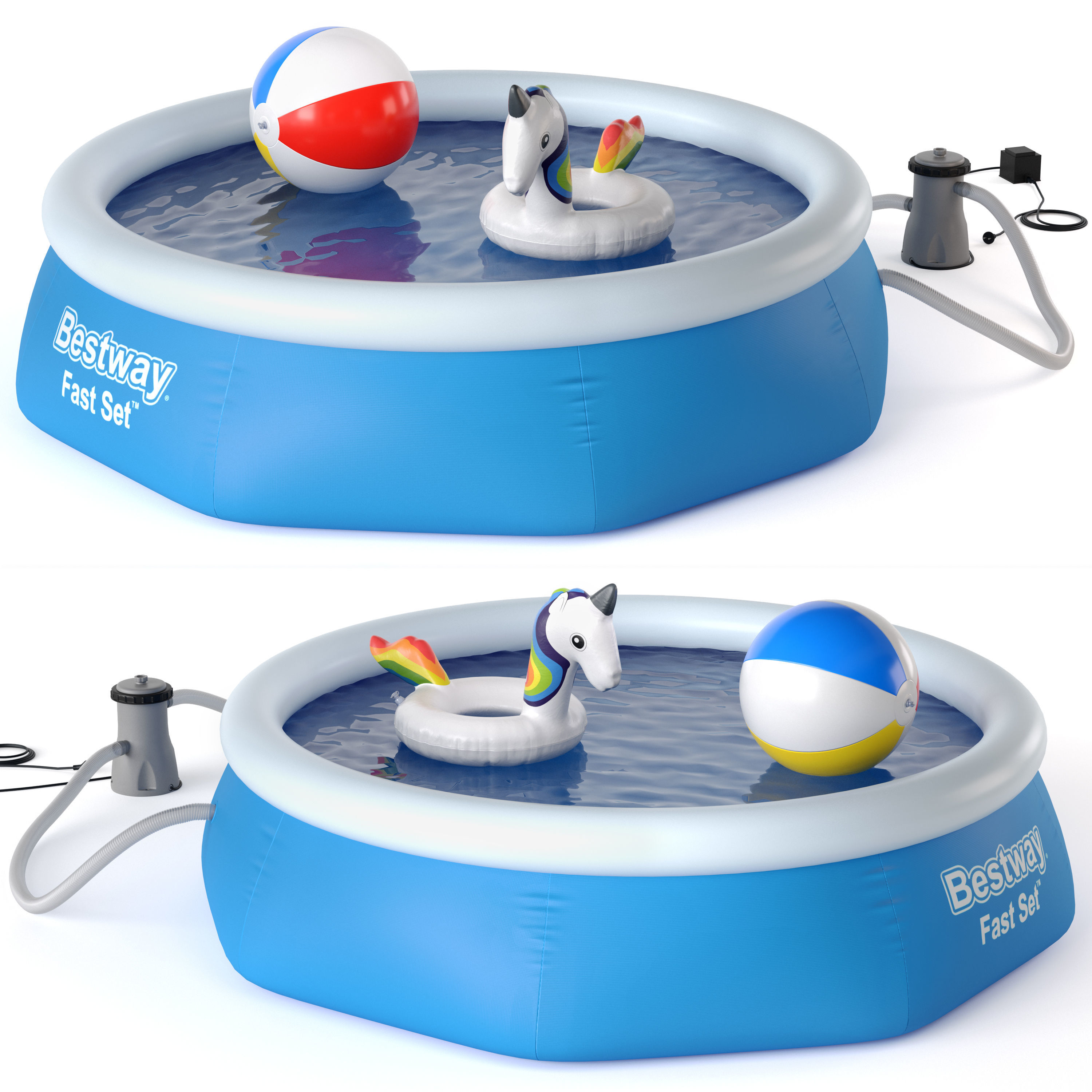 Kids Inflatable Swimming Pool 3D model_2