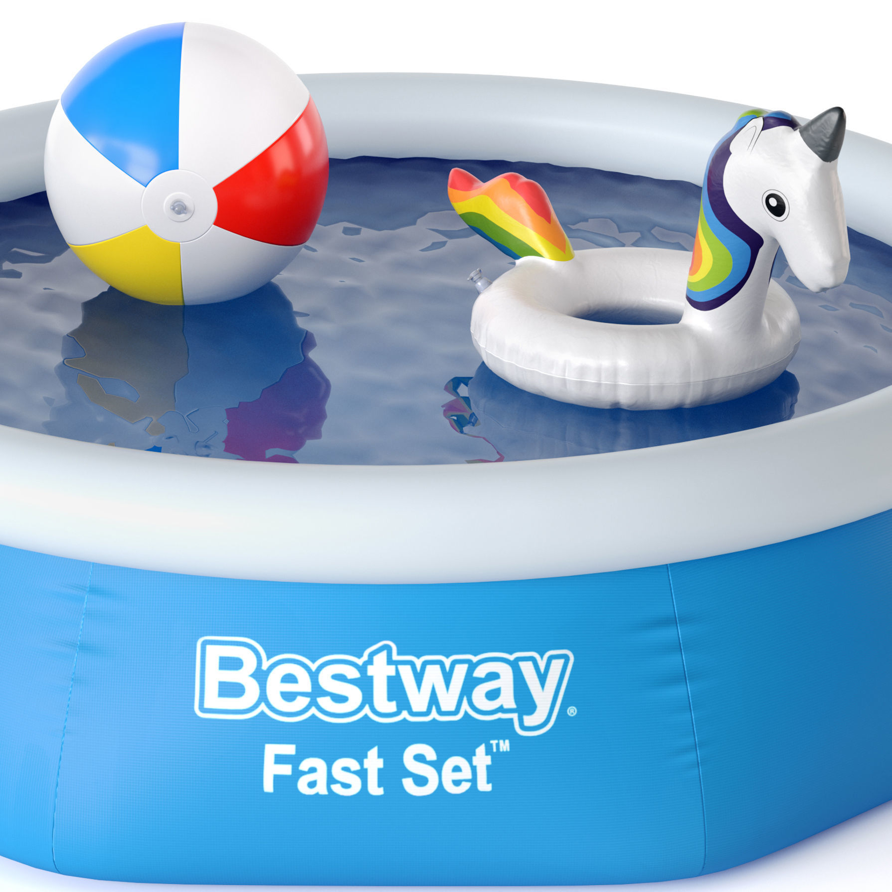 Kids Inflatable Swimming Pool 3D model_4