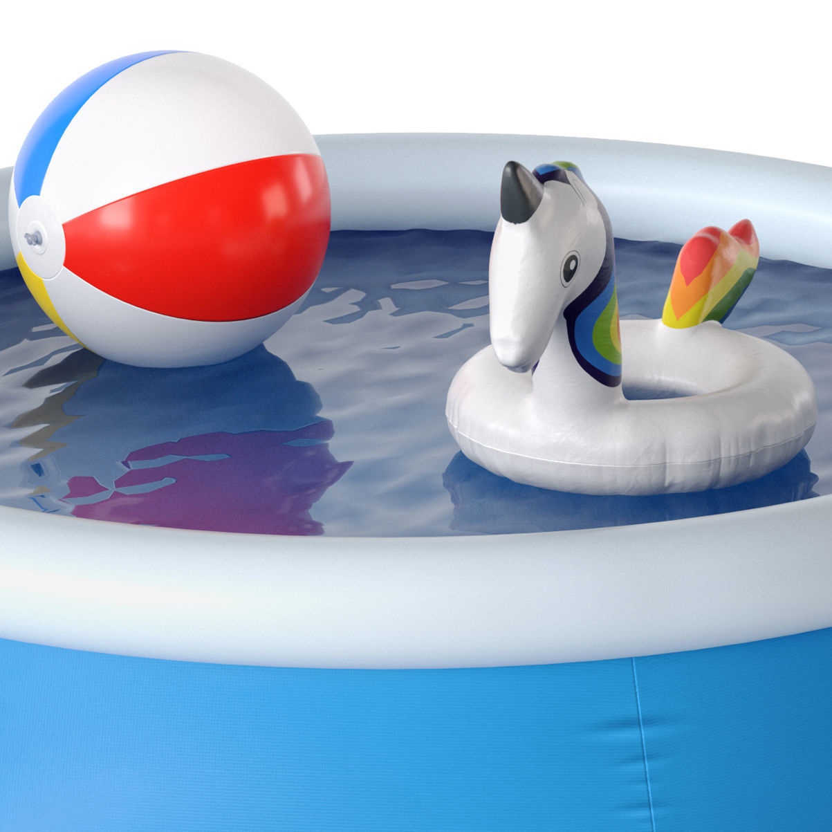 Kids Inflatable Swimming Pool 3D model_7
