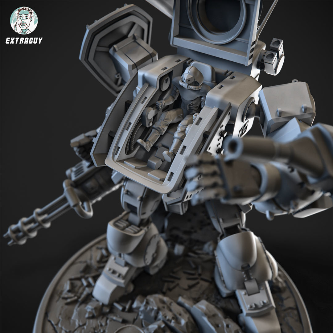 Blubbery Robot 100mm 3D print model_2