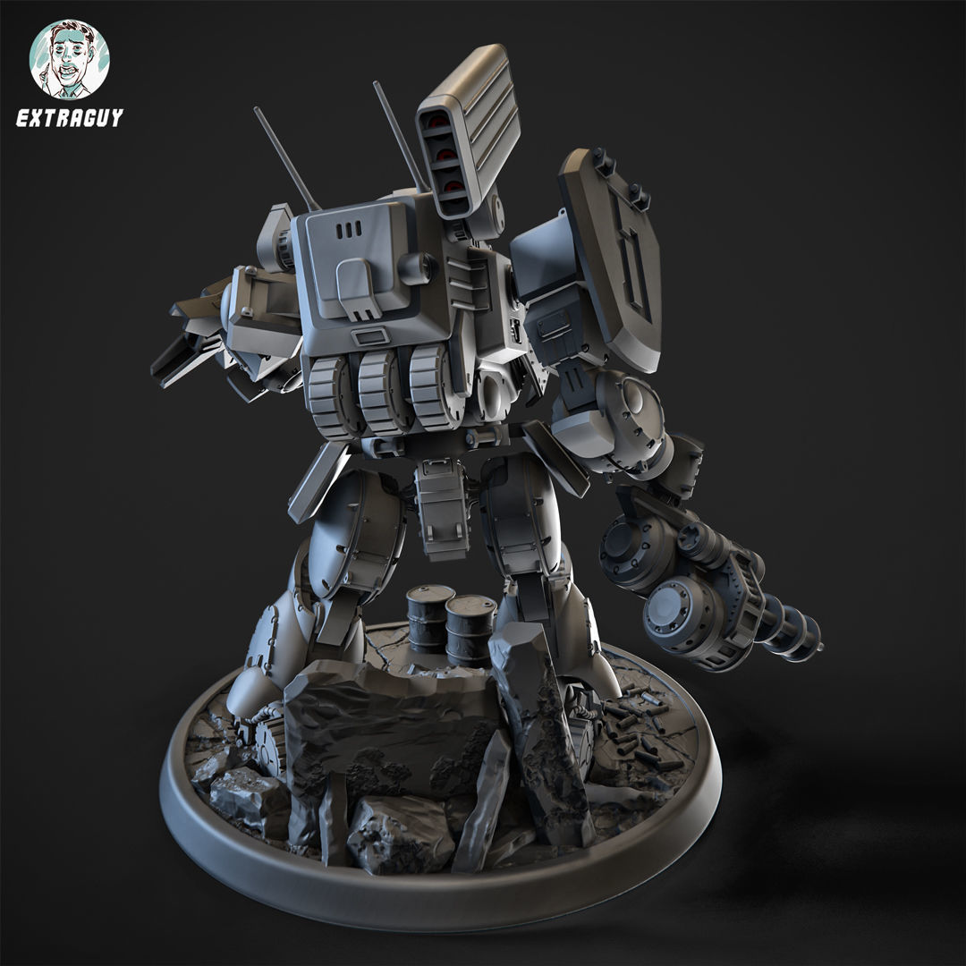 Blubbery Robot 100mm 3D print model_3