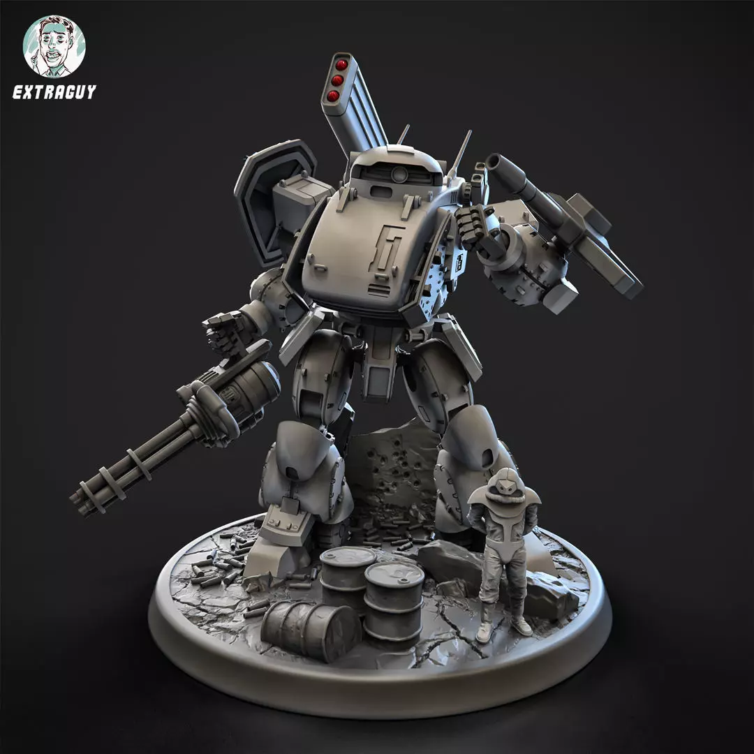 Blubbery Robot 100mm 3D print model_0