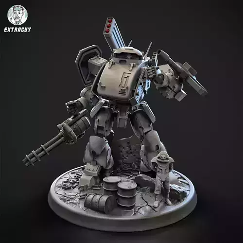 Blubbery Robot 100mm 3D print model