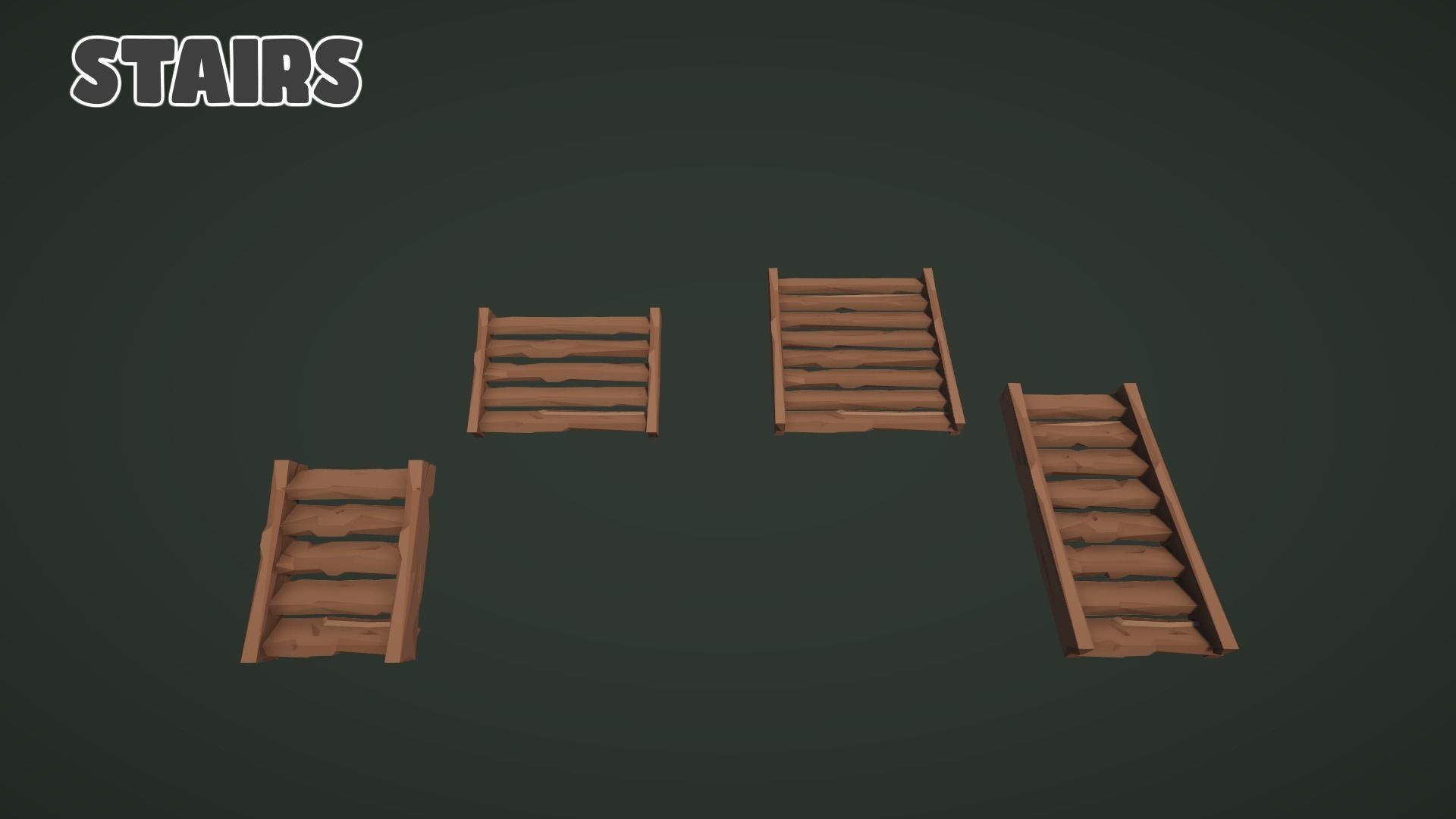 Low World - Modular Lodges and Cabins Low-poly 3D model_14