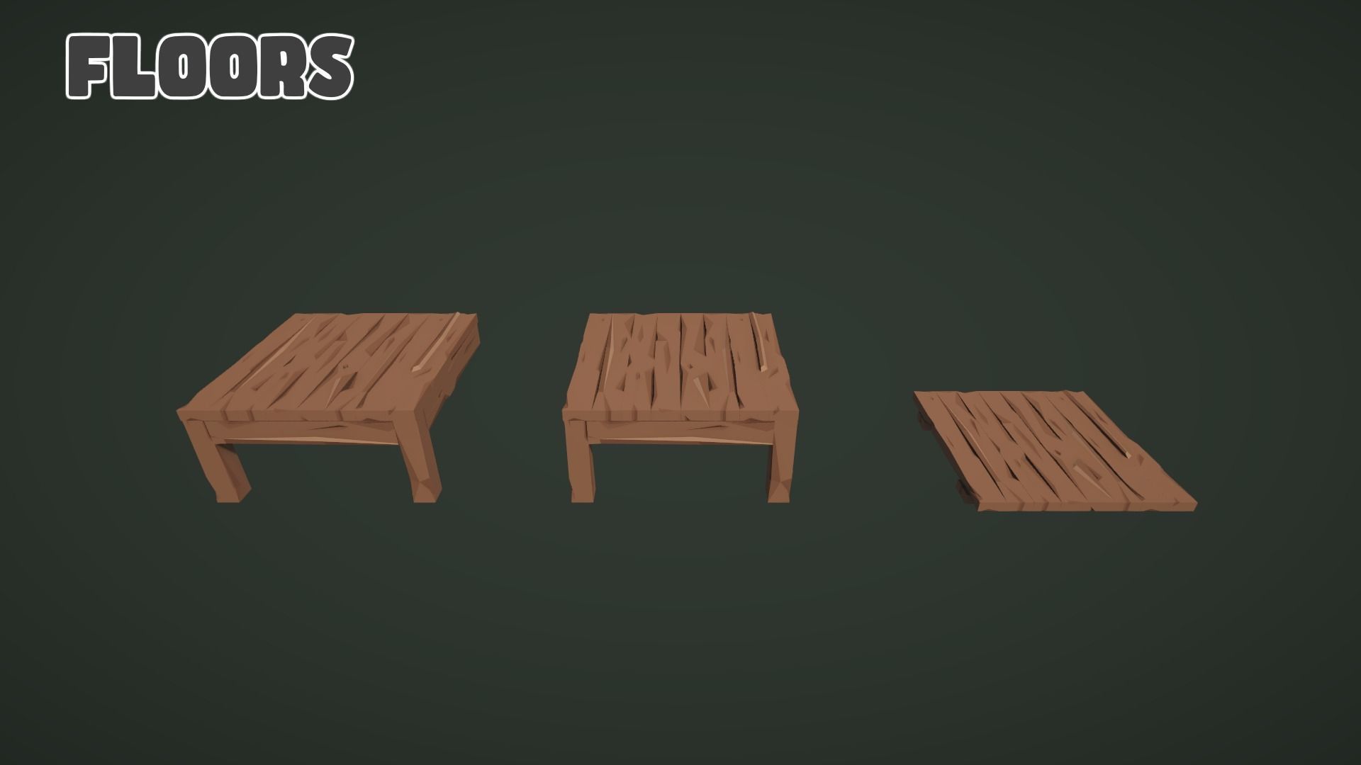 Low World - Modular Lodges and Cabins Low-poly 3D model_8