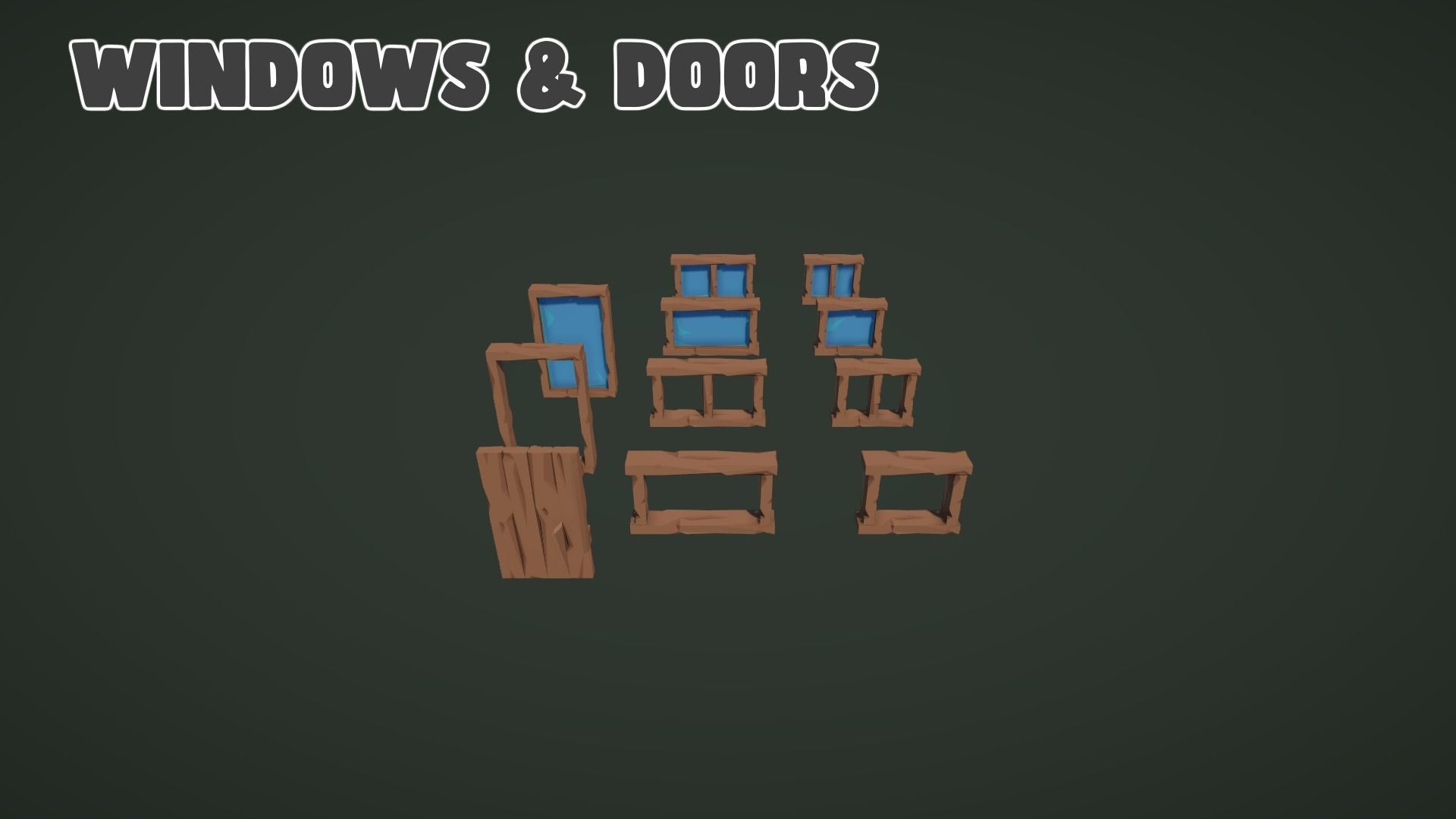 Low World - Modular Lodges and Cabins Low-poly 3D model_20