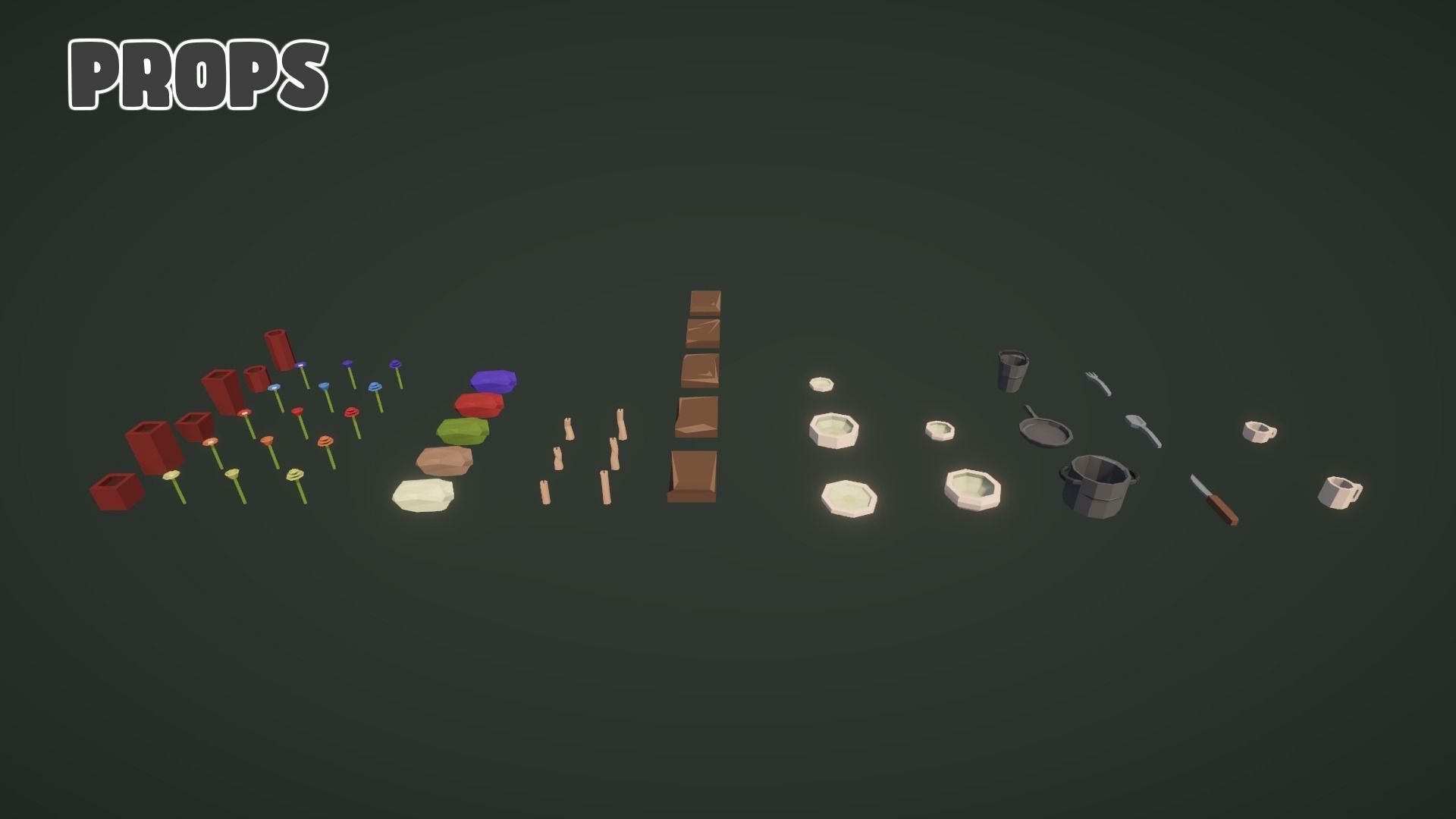 Low World - Modular Lodges and Cabins Low-poly 3D model_12