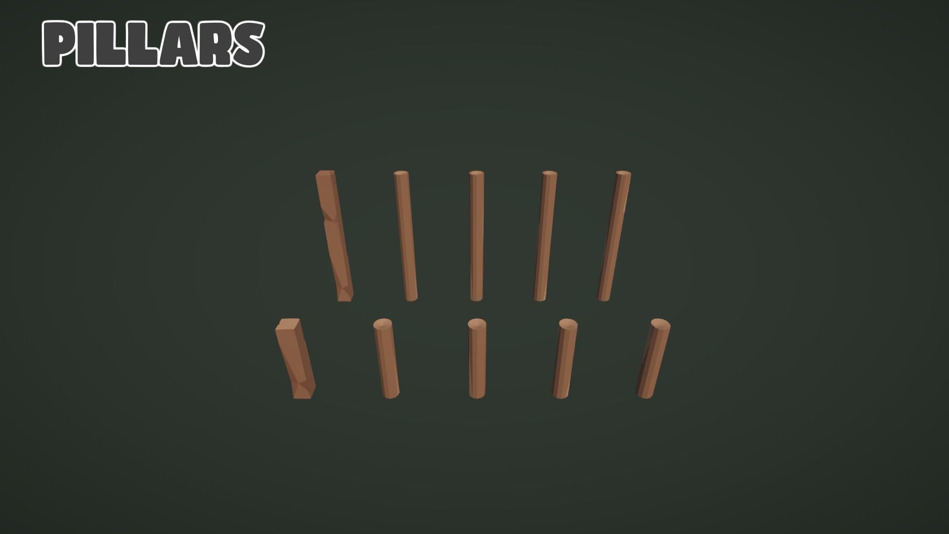 Low World - Modular Lodges and Cabins Low-poly 3D model_11