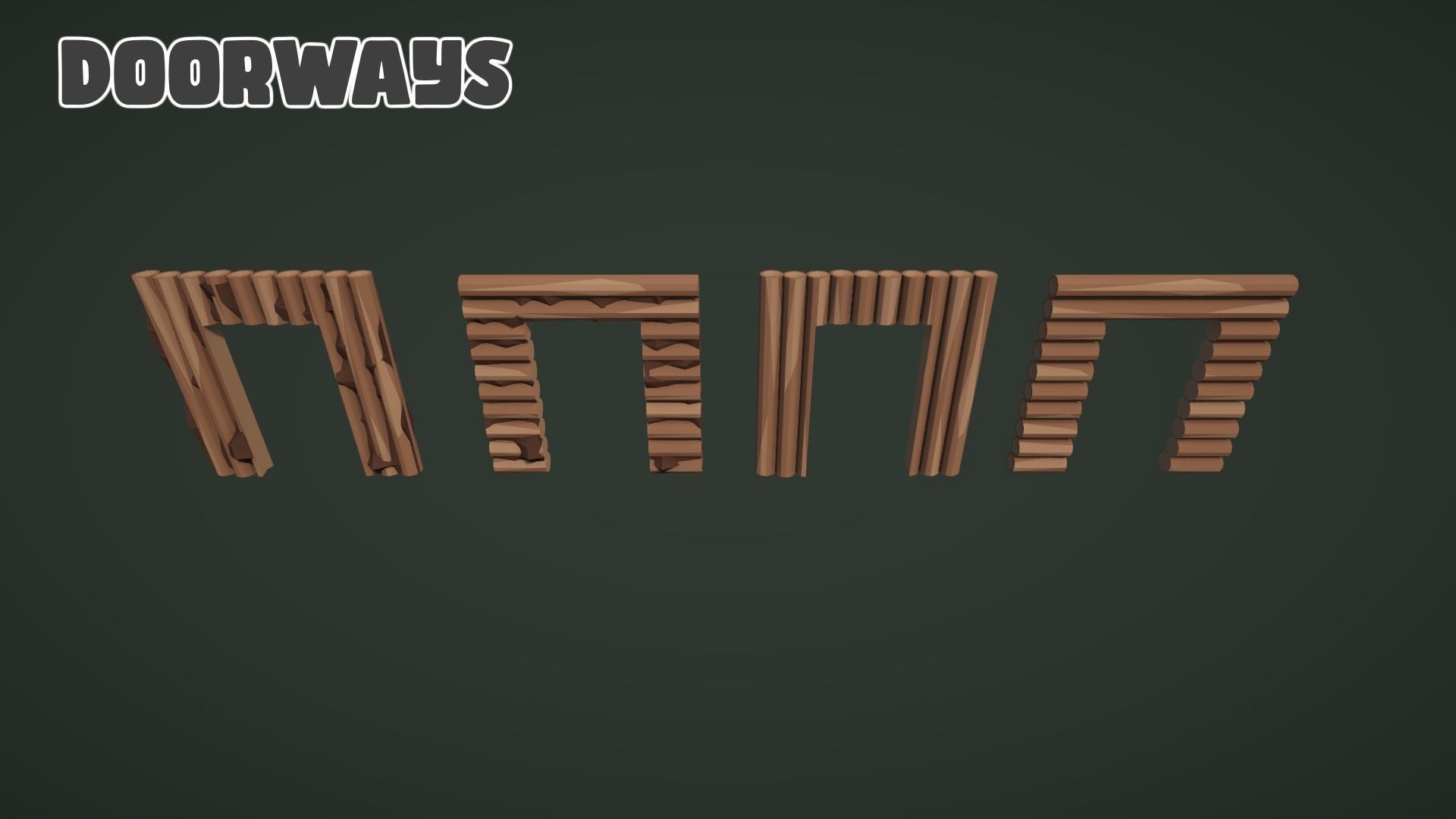 Low World - Modular Lodges and Cabins Low-poly 3D model_6