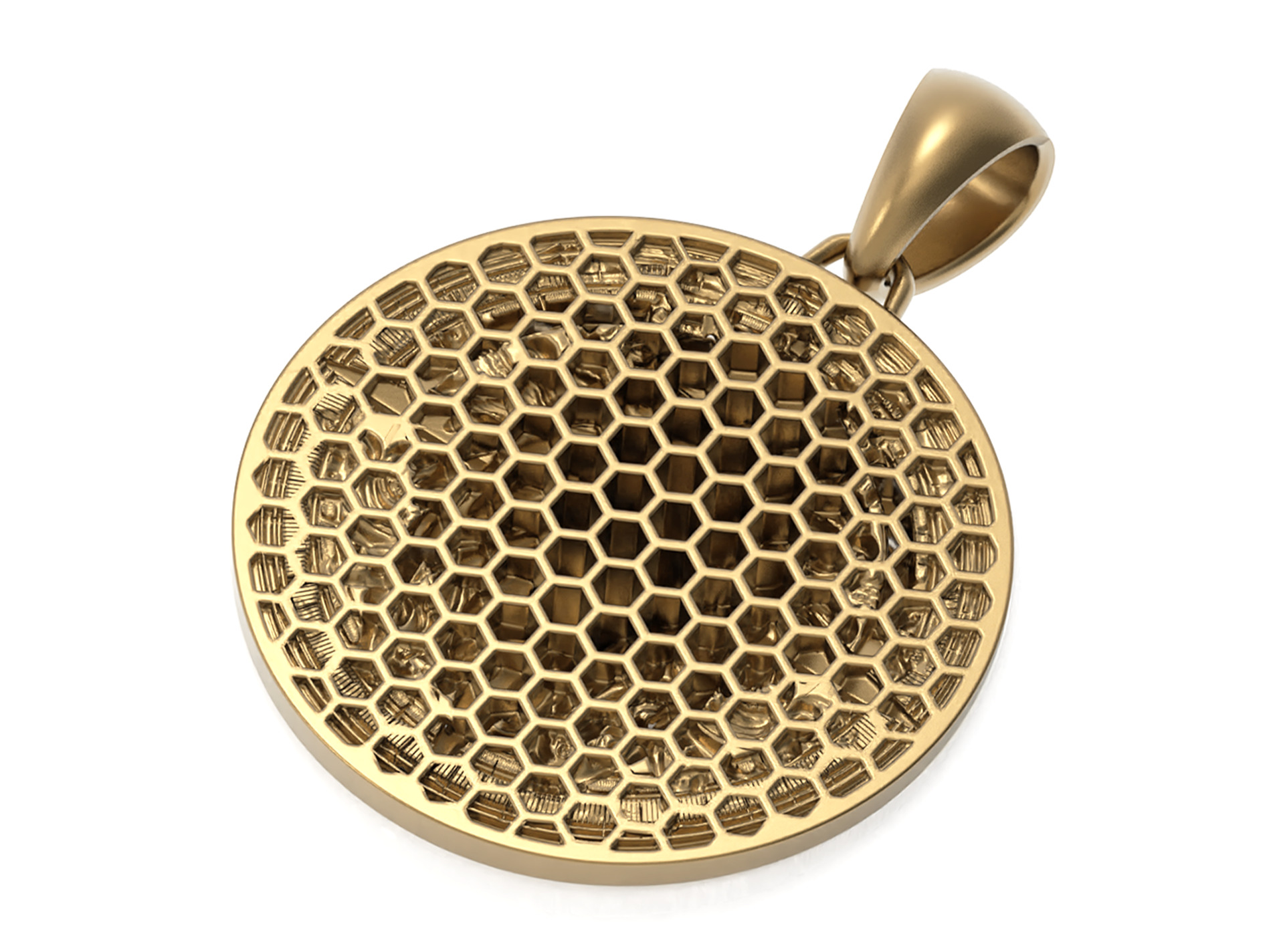 Lion Medallion Pendant Necklace 3D print model_3