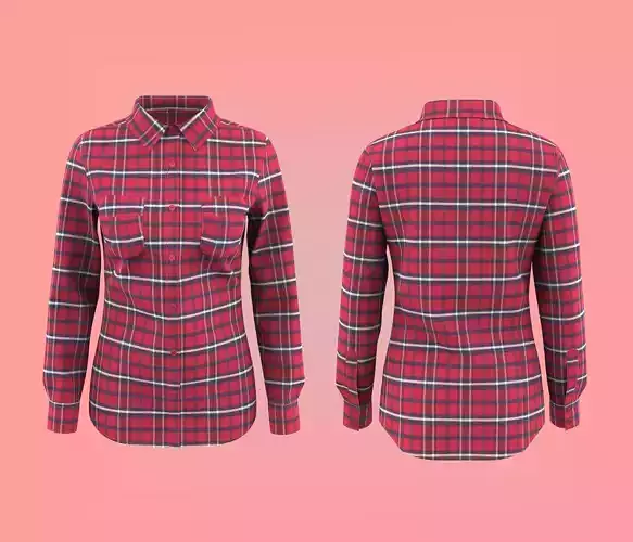 Women Apparel Fashion Checked Shirt