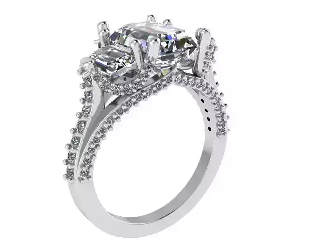 3 Stone Diamond Ring 1258