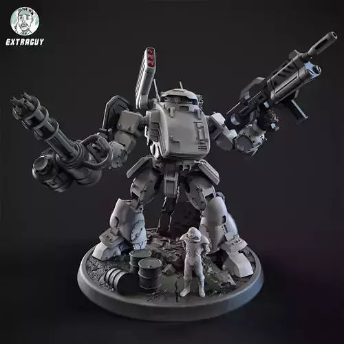 Blubbery Robot Poseable 100mm 3D print model