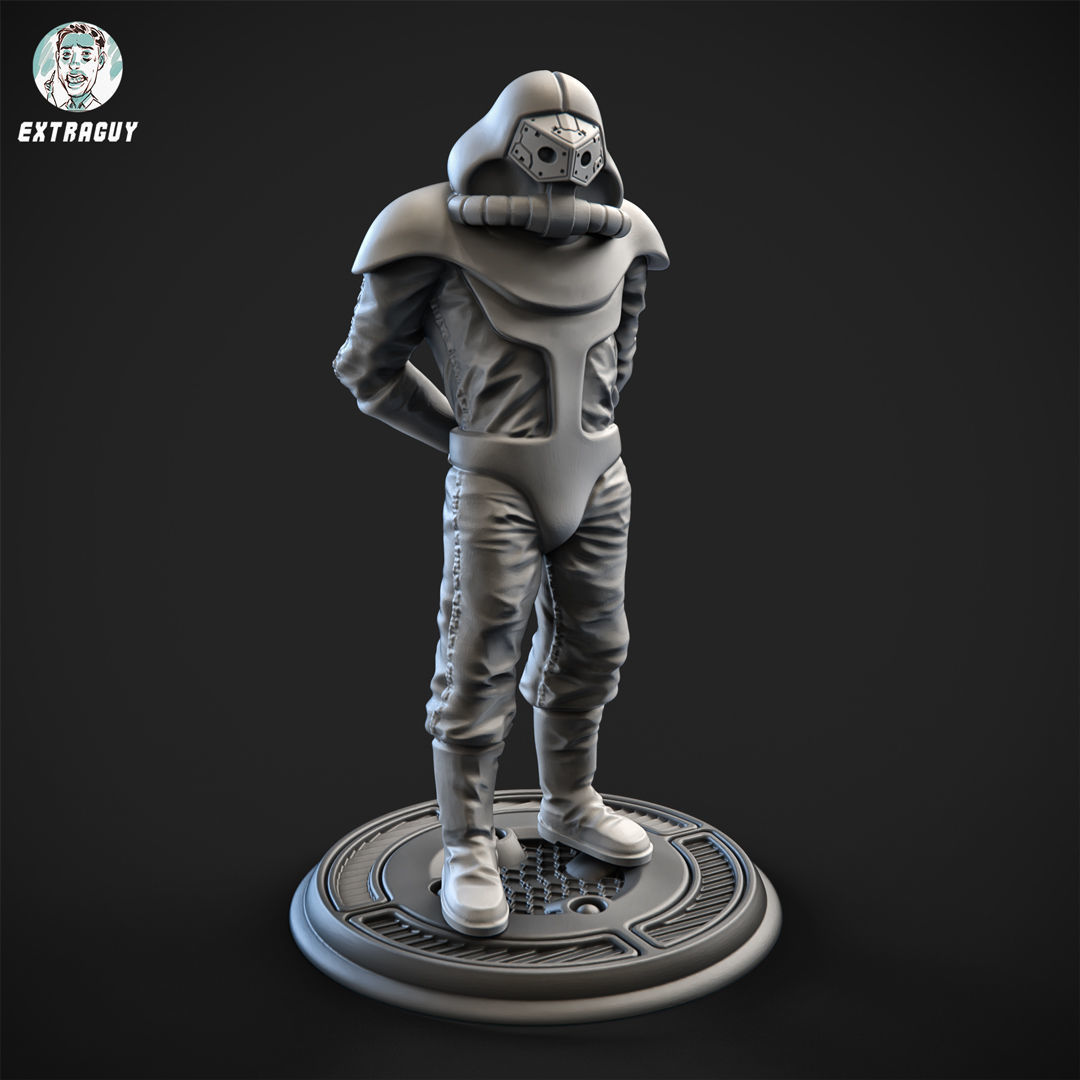 Blubbery Robot Poseable 100mm 3D print model_6