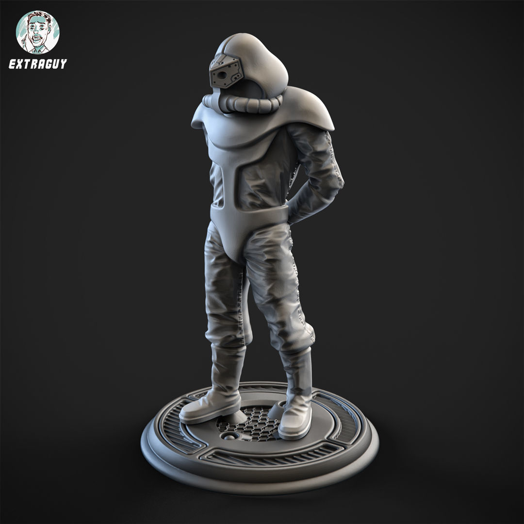 Blubbery Robot Poseable 100mm 3D print model_7