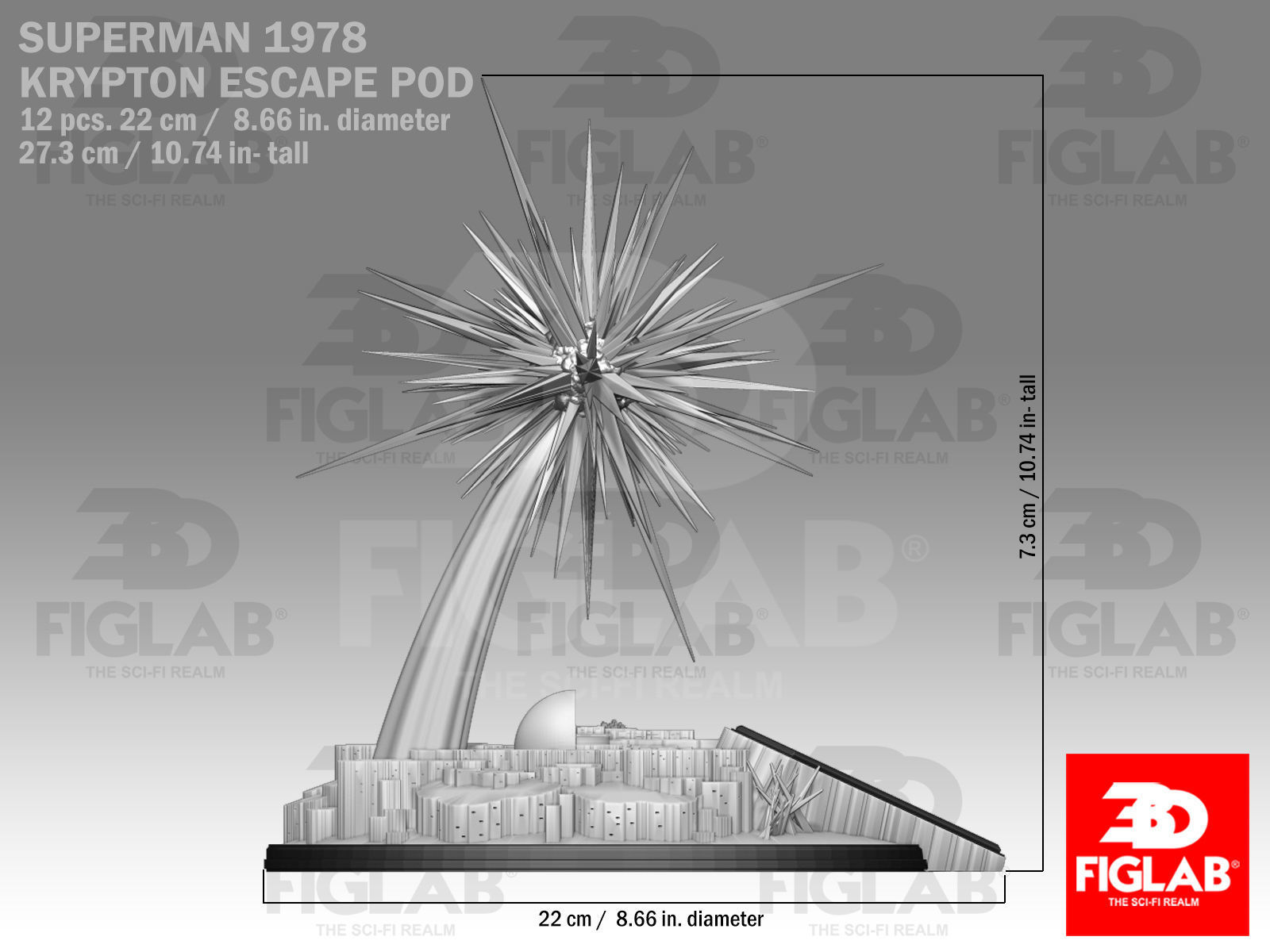 SUPERMAN THE MOVIE - KRYPTON ESCAPE POD 3D model_7