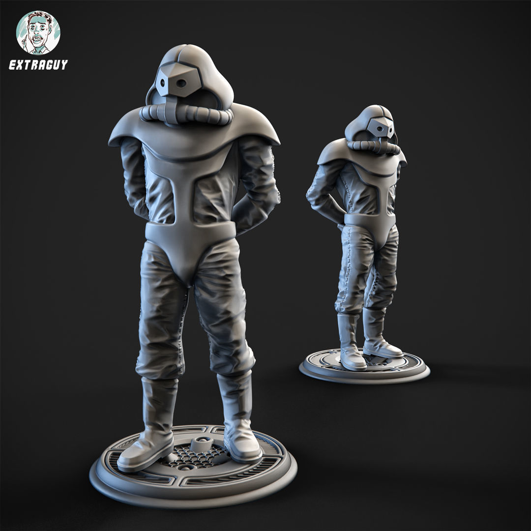 Pilot for Blubbery Robot 100mm and 32mm 3D print model_6