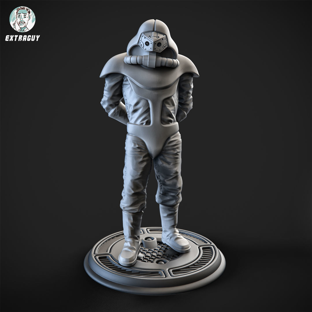 Pilot for Blubbery Robot 100mm and 32mm 3D print model_1