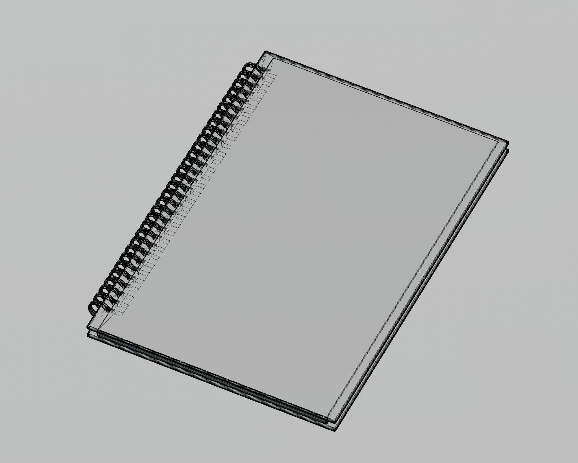 Notebook Low-poly 3D model_3