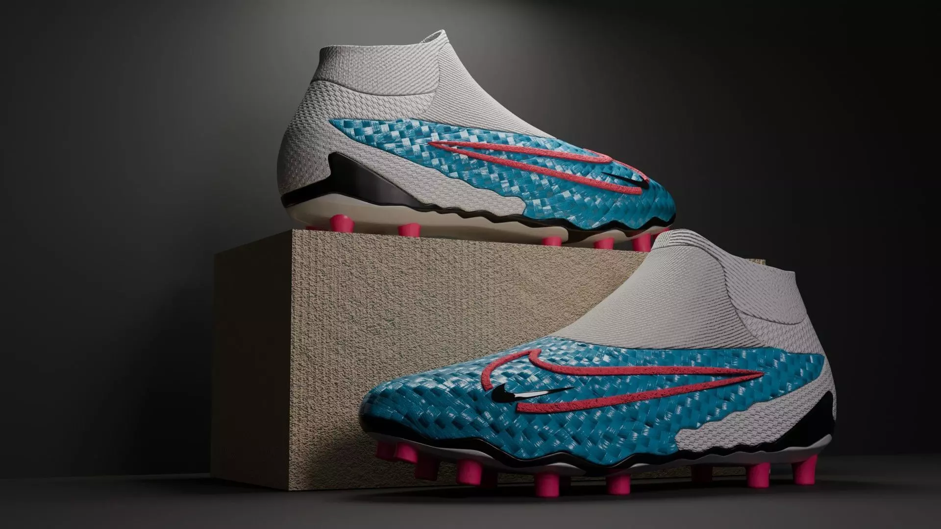 Nike boots blue 3D model