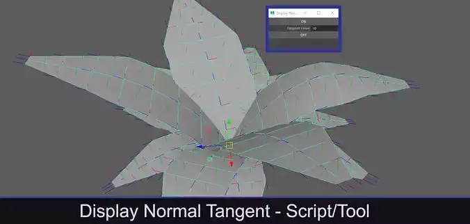 Display Normal Tangent - Script Tool for Maya Free 3D model