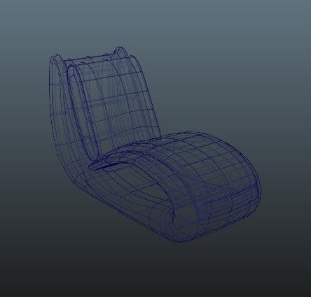 Futuristic Style Sofa 3D model_1