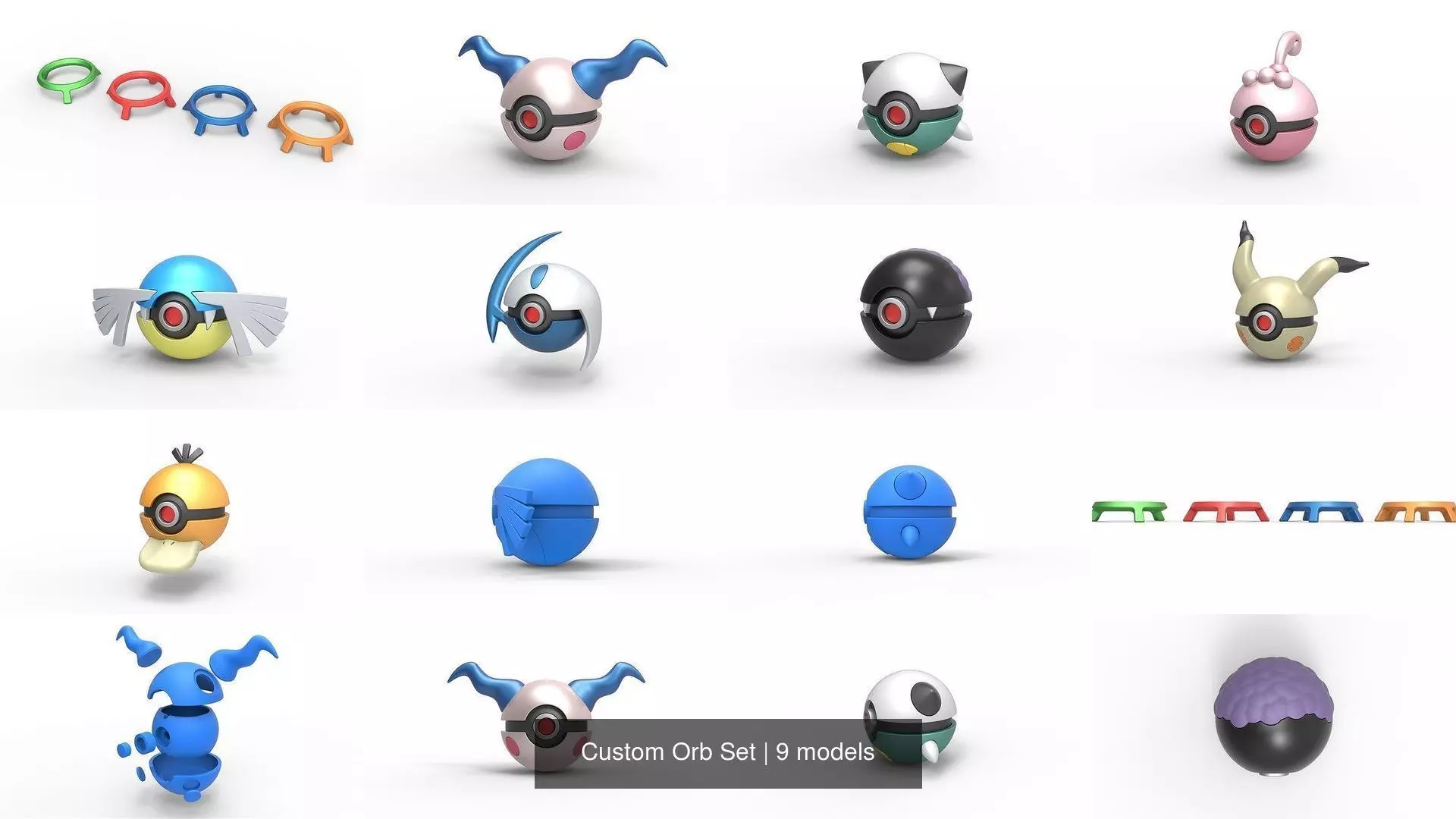 Custom Orb Set 3D Model Collection_0