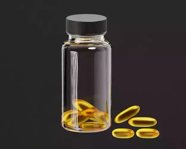 Pill Bottle Low-poly 3D model