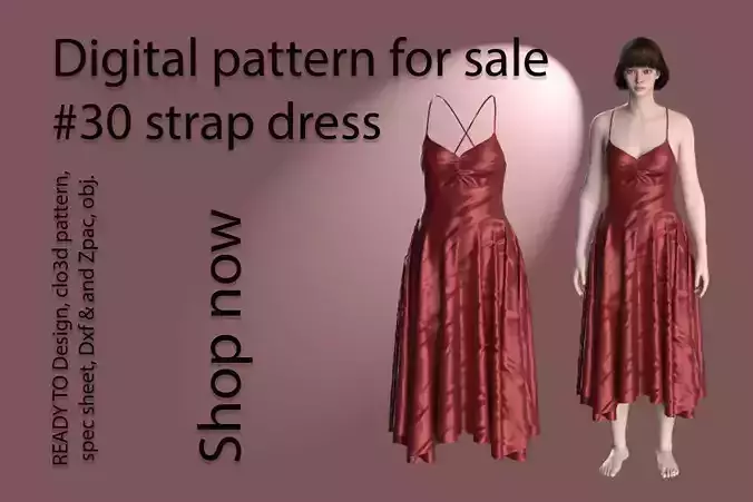 30 strap dress pattern for women